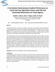 Research paper thumbnail of A Correlation Study between Student Performance in Food and Beverage Services Course and Internship in F&B Department of Hospitality Business