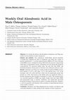 Research paper thumbnail of Weekly Oral Alendronic Acid in Male Osteoporosis