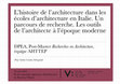 Research paper thumbnail of 2022, May - Paris, École nationale supérieure d'architecture de Paris-La Villette -  DPEA, Post-Master, Recherches en Architecture, équipe AHTTEP - Seminar: L’histoire de l’architecture dans les écoles d’architecture en Italie. Un parcours de recherche. Les outils de l’architecte à l’époque moderne