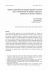 Research paper thumbnail of Análise exploratória da pegada digital dos turistas para a identificação de padrões espaciais e temporais em destinos urbanos