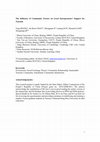 Research paper thumbnail of The influence of community factors on local entrepreneurs’ support for tourism