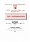 Research paper thumbnail of ATINER&apos;s Conference Paper Series SOC2012-0066 Territorial Intelligence: A Driver of Socialization and Development