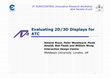 Research paper thumbnail of Evaluating combined 2D/3D displays for ATC.