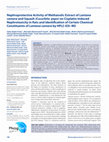 Research paper thumbnail of Nephroprotective Activity of Methanolic Extract of Lantana camara and Squash (Cucurbita pepo) on Cisplatin-Induced Nephrotoxicity in Rats and Identification of Certain Chemical Constituents of Lantana camara by HPLC-ESI- MS