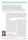 Research paper thumbnail of Psychische Gesundheit aus der Generationenperspektive