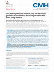 Research paper thumbnail of Evolution of glomerular filtration rates and neutrophil gelatinase-associated lipocalin during treatment with direct acting antivirals