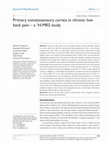 Research paper thumbnail of Primary somatosensory cortex in chronic low back pain &ndash; a 1H-MRS study