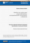 Research paper thumbnail of Gestión de costos para emprendimientos: acompañamiento universitario a distancia