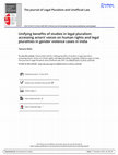 Research paper thumbnail of Unifying benefits of studies in legal pluralism: accessing actors’ voices on human rights and legal pluralities in gender violence cases in India