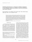 Research paper thumbnail of Mediating Mechanisms in a Program to Reduce Intentions to Use Anabolic Steroids and Improve Exercise Self-Efficacy and Dietary Behavior