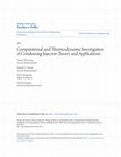 Research paper thumbnail of Computational and Thermodynamic Investigation of Condensing Injector Theory and Applications