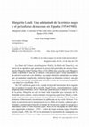 Research paper thumbnail of Margarita Landi. Una adelantada de la crónica negra y el periodismo de sucesos en España (1954-1980)