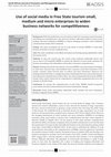 Research paper thumbnail of Use of social media in Free State tourism small, medium and micro enterprises to widen business networks for competitiveness