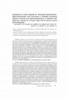 Research paper thumbnail of Comparison of three methods for Chlorophyll determination: Spectrophotometry and Fluorimetry in samples containing pigment mixtures and spectrophotometry in samples with separate pigments through High Performance Liquid Chromatography