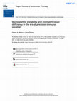 Research paper thumbnail of Microsatellite Instability and Mismatch Repair Protein Defects in Ovarian Epithelial Neoplasms in Patients 50 Years of Age and Younger