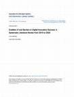 Research paper thumbnail of Enablers of and Barriers to Digital Innovation Success: A Systematic Literature Review from 2010 to 2020