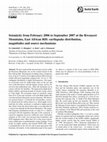 Research paper thumbnail of Seismicity from February 2006 to September 2007 at the Rwenzori Mountains, East African Rift: earthquake distribution, magnitudes and source mechanisms