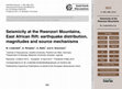 Research paper thumbnail of Seismicity at the Rwenzori Mountains, East African Rift: earthquake distribution, magnitudes and source mechanisms