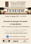 Research paper thumbnail of Locandina "TESEIDE - Il tronetto di Giuseppe Giovannitti a Campodipietra" - Frosolone, 11 giugno 2022