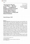 Research paper thumbnail of “Immigration Knocks on the Door…We Are Stuck…”: A Multilevel Analysis of Undocumented Youth’s Experiences of Racism, System Failure, and Resistance in Policy and School Contexts