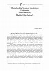 Research paper thumbnail of Muhafazakâr Modern Medeniyet Projesinin Kadın Mimarı: Halide Edip Adıvar