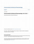 Environmental & Architectural Phenomenology. Vol. 25, No. 1 Cover Page