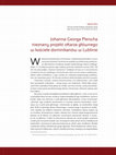 Research paper thumbnail of Johanna Georga Plerscha nieznany projekt ołtarza głównego w kościele dominikanów w Lublinie