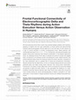 Research paper thumbnail of Frontal Functional Connectivity of Electrocorticographic Delta and Theta Rhythms during Action Execution Versus Action Observation in Humans