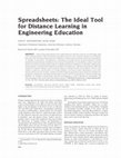 Research paper thumbnail of Spreadsheets: The ideal tool for distance learning in engineering education