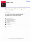 Research paper thumbnail of The biopolitics of the Buribunks: the digital archive and the end of history