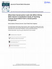 Research paper thumbnail of What Does Social Justice Look Like When Sitting With Clients? A Qualitative Study of Teaching Clinical Social Work From a Social Justice Perspective