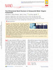 Research paper thumbnail of Two-Dimensional Band Structure in Honeycomb Metal-Organic Frameworks