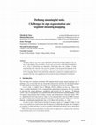 Research paper thumbnail of Defining meaningful units. Challenges in sign segmentation and segment-meaning mapping (short paper)