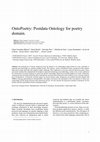 Research paper thumbnail of OntoPoetry : Postdata Ontology for poetry domain