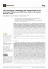 Research paper thumbnail of The Projection of Gamification and Serious Games in the Learning of Mathematics Multi-Case Study of Secondary Schools in Italy