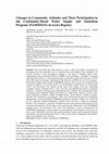 Research paper thumbnail of Changes in Community Attitudes and Their Participation in the Community-Based Water Supply and Sanitation Program (PAMSIMAS) in Gowa Regency