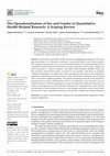 Research paper thumbnail of The Operationalisation of Sex and Gender in Quantitative Health-Related Research: A Scoping Review