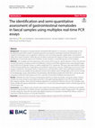 The identification and semi-quantitative assessment of gastrointestinal nematodes in faecal samples using multiplex real-time PCR assays Cover Page