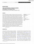 Research paper thumbnail of Types and distribution of improved sanitation technologies in sub-Saharan Africa