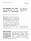 Research paper thumbnail of Meta-analysis of single crowns supported by short (<10 mm) implants in the posterior region