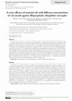 Research paper thumbnail of In vitro efficacy of essential oils with different concentrations of 1,8-cineole against Rhipicephalus (Boophilus) microplus