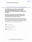 Research paper thumbnail of Acaricidal activity of cashew nut shell liquid associated with essential oils from Cordia verbenacea and Psidium guajava on Rhipicephalus microplus