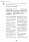 Research paper thumbnail of Out-of-area placements: implications of psychiatric services in learning disability