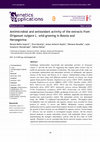 Research paper thumbnail of Antimicrobial and antioxidant activity of the extracts from Origanum vulgare L. growing wild in Bosnia and Herzegovina