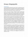 Research paper thumbnail of ¿Qué es biogeografía? Un ensayo breve.