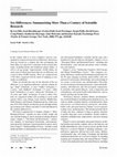 Research paper thumbnail of Sex Differences: Summarizing More Than a Century of Scientific Research