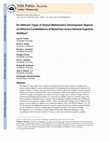 Research paper thumbnail of Do different types of school mathematics development depend on different constellations of numerical versus general cognitive abilities?