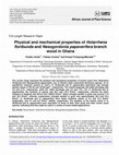 Physical and mechanical properties of Holarrhena floribunda and Nesogordonia papaverifera branch wood in Ghana Cover Page