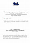 Research paper thumbnail of Coordinating transportation and urban planning: from ideologies to local realities