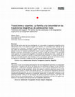 Research paper thumbnail of Transiciones y soportes. La familia y la comunidad en las trayectorias biográficas de adolescentes trans